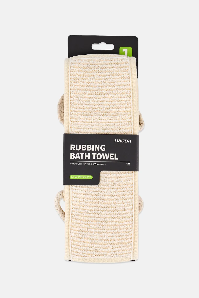 Muy Mucho Haoda Textured Rubbing Bath Towel, Beige